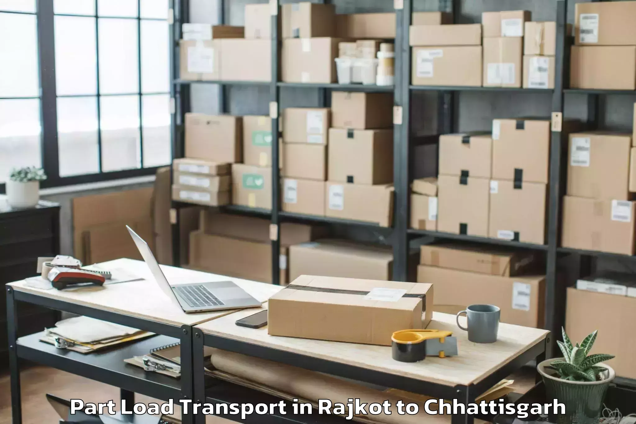 Get Rajkot to Pendra Road Gorella Part Load Transport